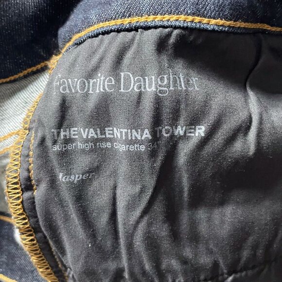 FAVORITE DAUGHTER Valentina Tower Super High Rise Jeans Size 32 Jasper Dark Wash - Picture 7 of 16